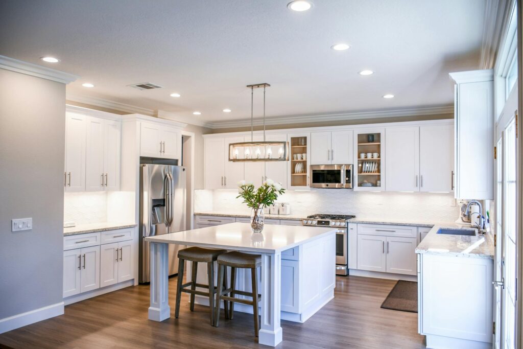 elegant home with ceiling lights