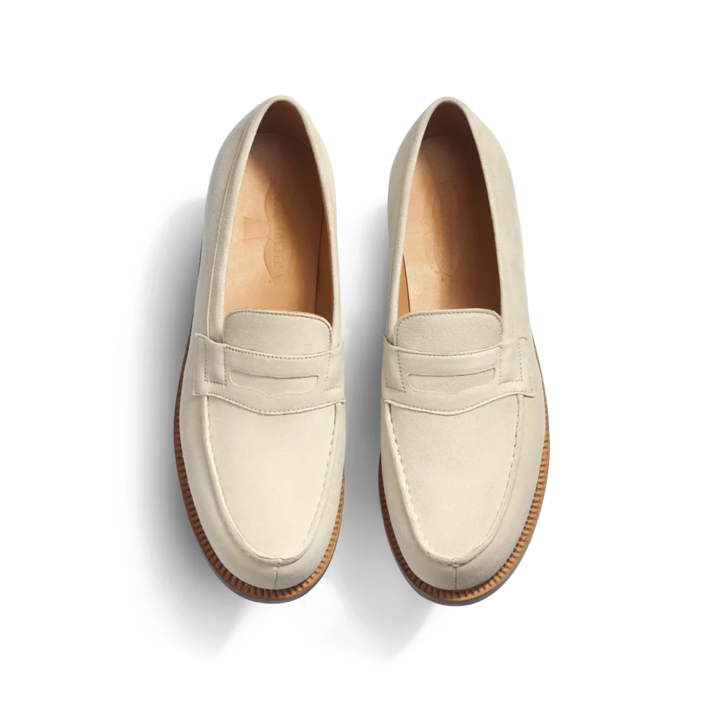 JM Weston 180 Loafer French designer loafers in comfortable goatskin suede for women for work
