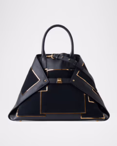 Akris Ai Medium Metallic Patchwork Top Handle Bag