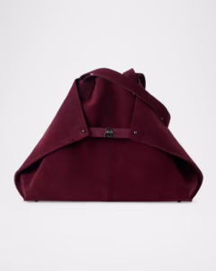 Akris Ai Medium Suede Tote Bag in Burgundy
