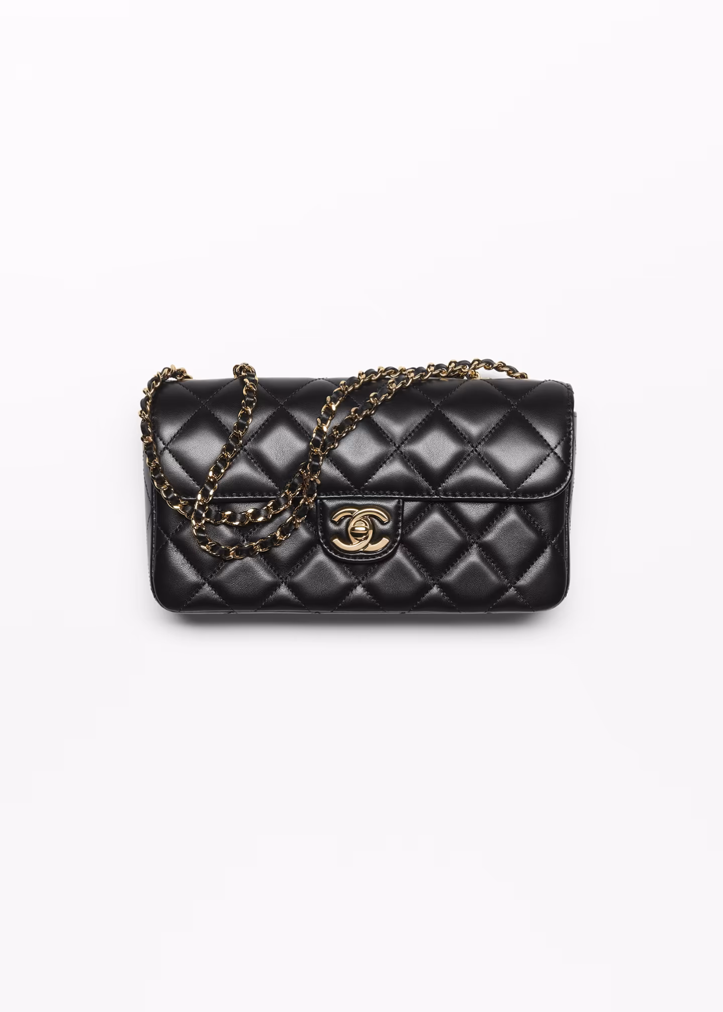 Chanel Small Flap Bag in Black Lambskin