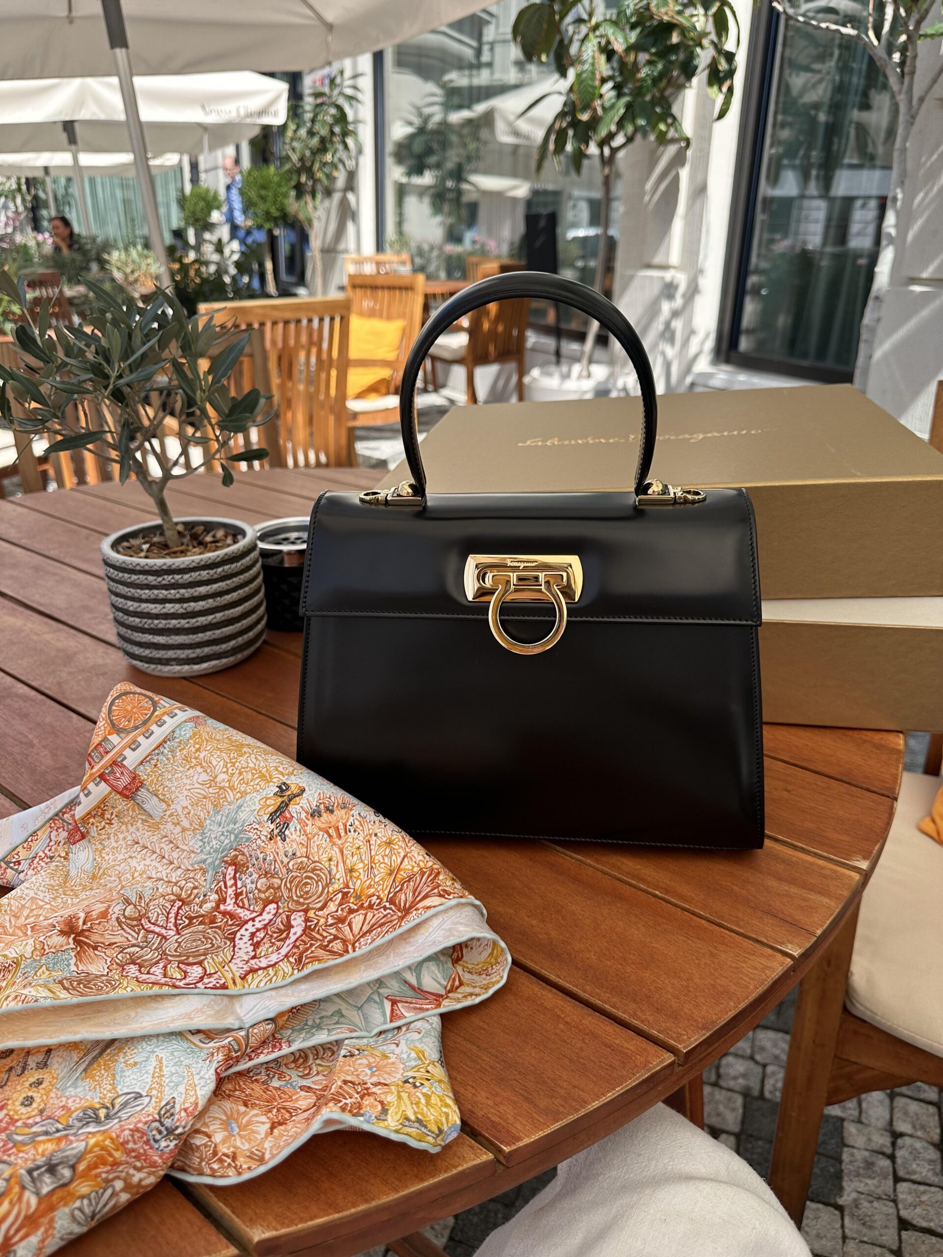 Ferragamo top handle bag
