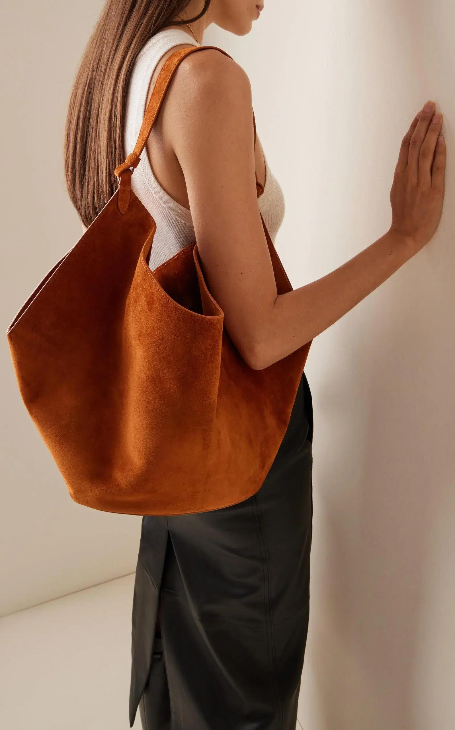 Lotus Medium Suede Bag by Khaite Photo by Lyst