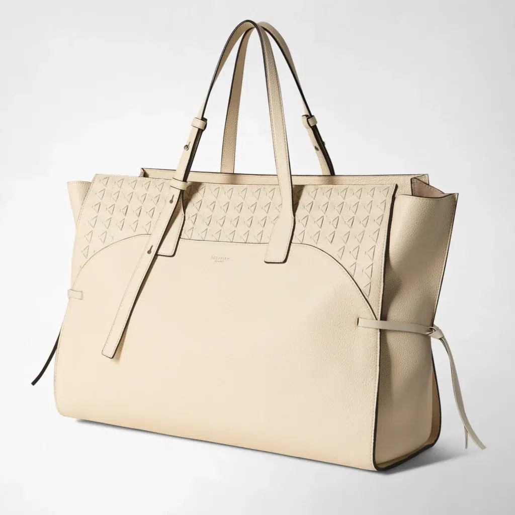 Maxi Maro Bag in Cachemire Leather and Mosaico by Serapian