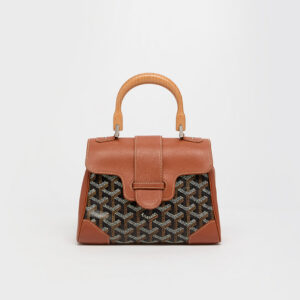 Saïgon Souple Mini Bag in Black and Tan