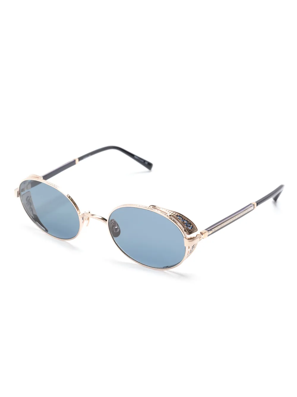 Matsuda M3137 round titanium acetate glasses